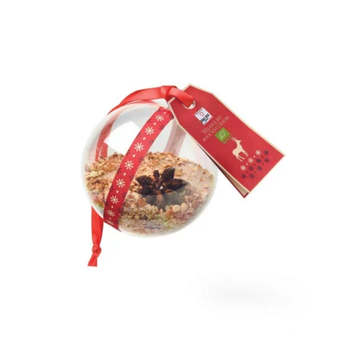 Pour mieux équiper vos extérieurs:Boule avec préparation pour vin chaud de Noël bio 75 g