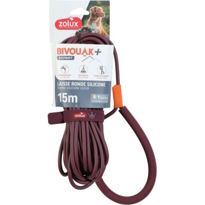 Longe ronde en silicone rouge Bivouak (15 m)