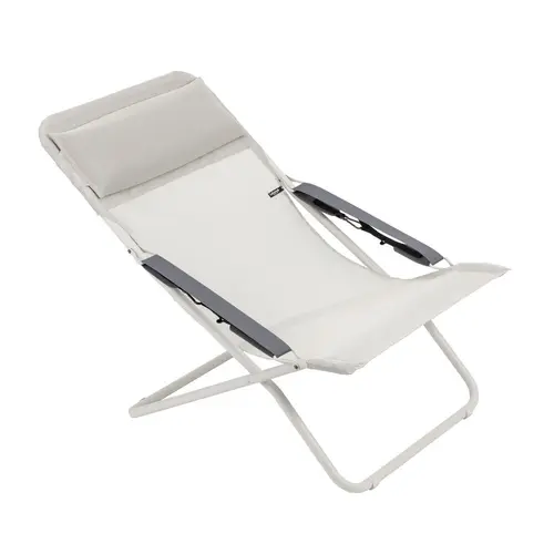 Jardin sélection：Transabed colorblock seigle Lafuma Batyline® coloris beige en polyester - 66,5 x 93 x 88 cm