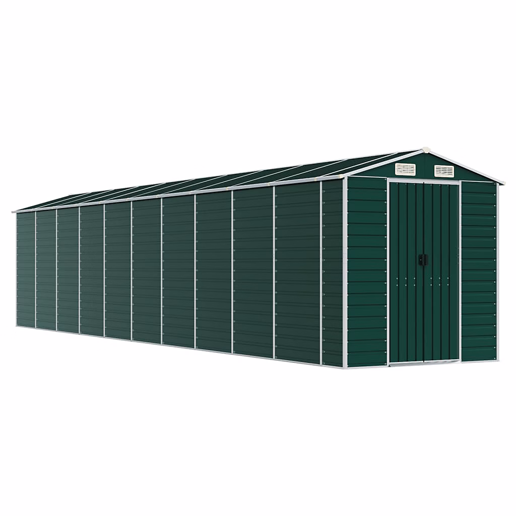 Abri de jardin vert 191 × 895 × 198 cm acier galvanisé vidaXL
