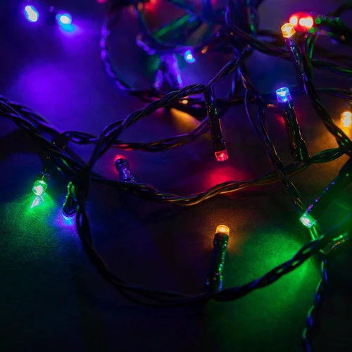 Autour du jardin:Guirlande lumineuse LED à lumière animée multicolore sur secteur - 7,40 m