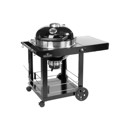 Le pratique pour l’extérieur：Barbecue charbon sur chariot coloris noir en acier Kettle Pro Napoléon - Ø 57 cm