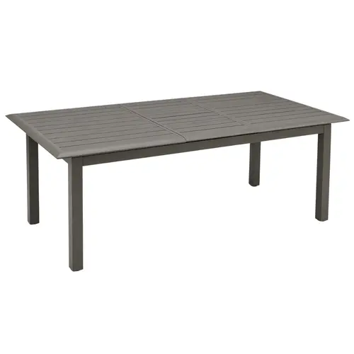 Tendance jardin:Table caméline à rallonge coloris café 180/240 x 98cm