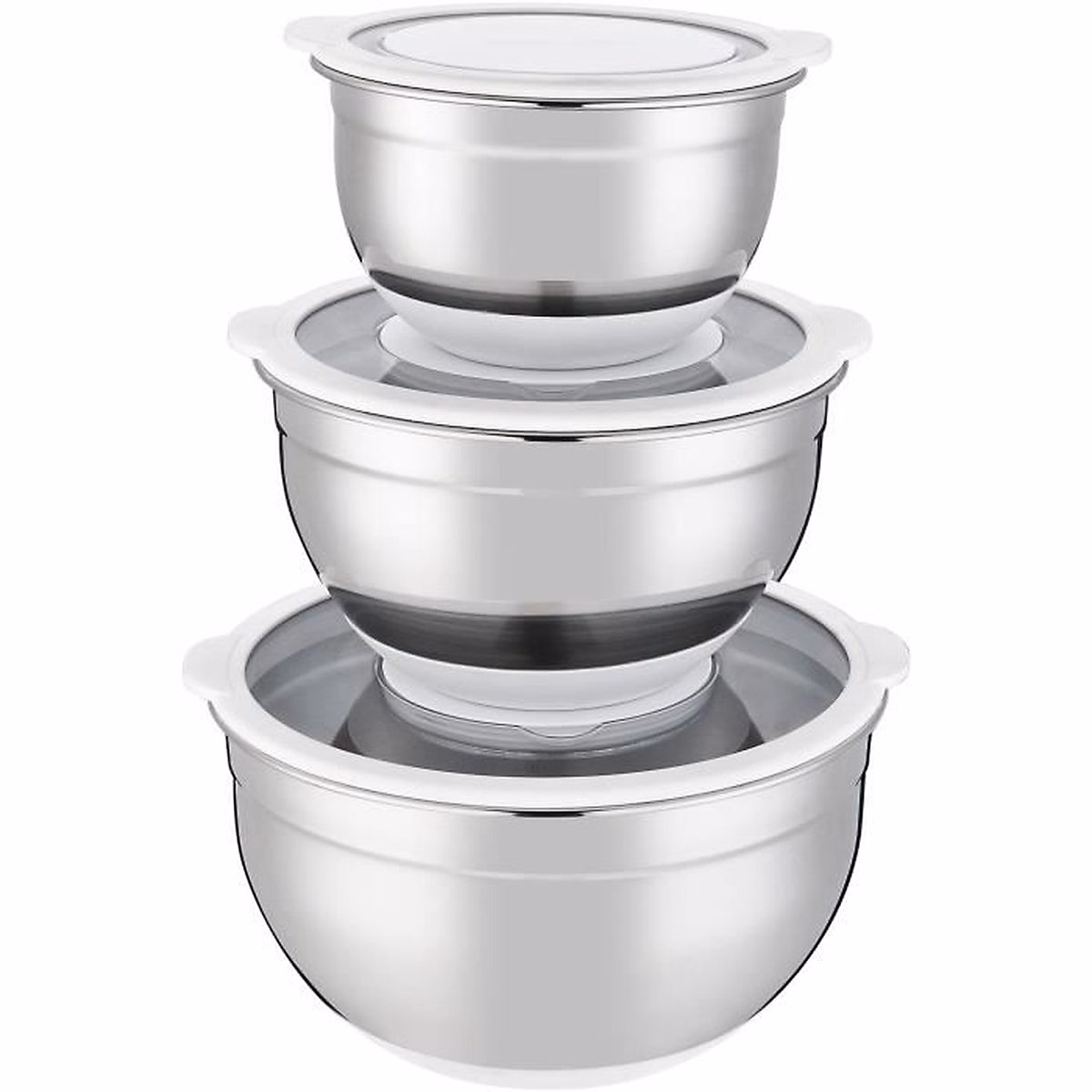 Bol melangeur ARTHUR MARTIN AM486 inox 16/20/24 cm avec couvercles – Réf. EHIVWEFBC3494746228