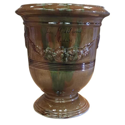 Jardin bien-être:Vase Anduze mini flammé en terre cuite émaillée H 22 x Ø 17 cm