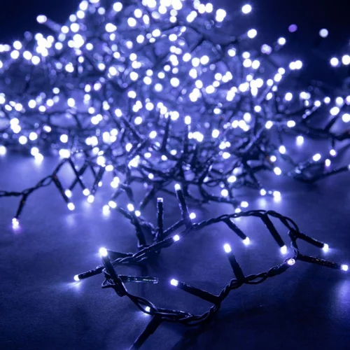Espace vert facile:Guirlande lumineuse LED à lumière fixe blanc pur - 18 m