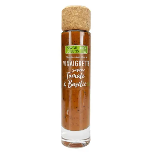 Pratique pour l’extérieur：Vinaigrette bio tomate & basilic Savor et Sens - 20 cl