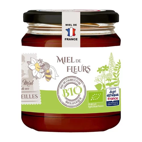 Extérieur moderne：Miel de Fleurs pot en verre 375g
