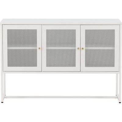 Buffet 3 portes en acier Malla (Gris clair)