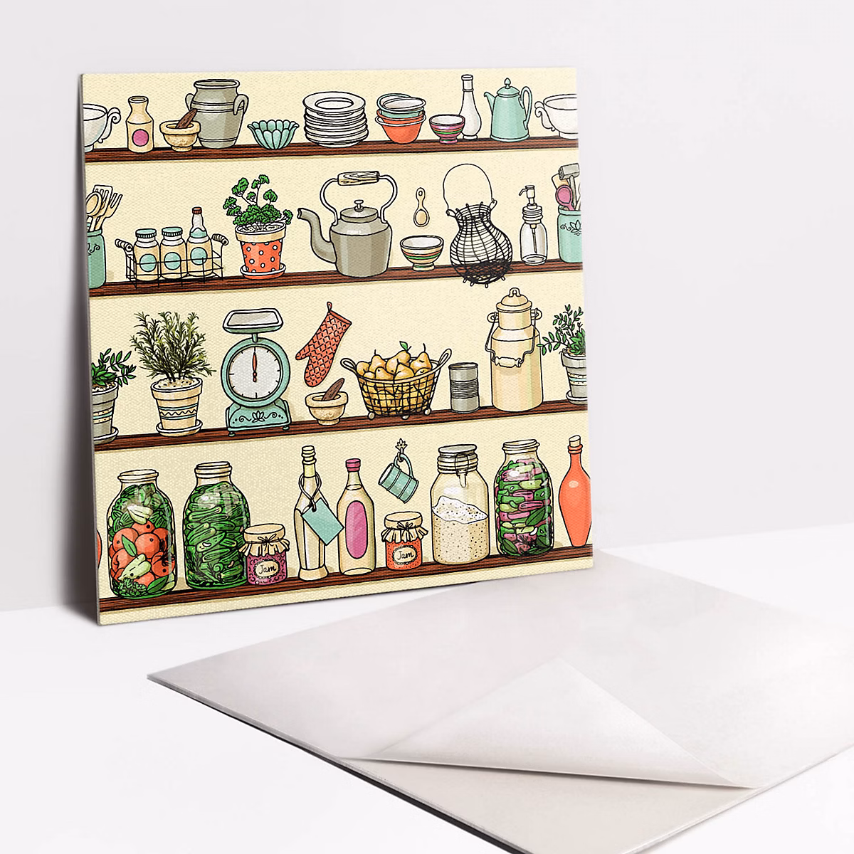 Carreaux vinyle Tulup 30 × 30 cm Articles de cuisine de dessin animé 9 pcs