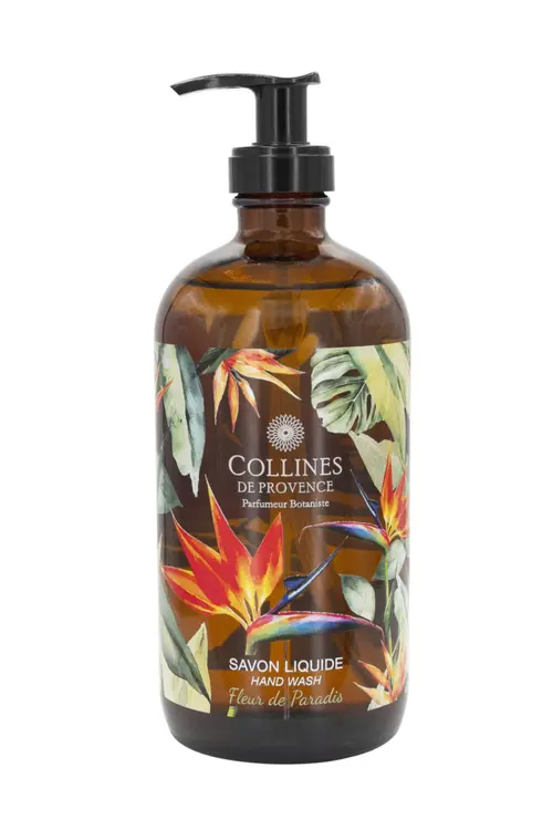 Jardin et pratique：Savon liquide en flacon pompe senteur Fleur de Paradis Collines de Provence – 470 ml