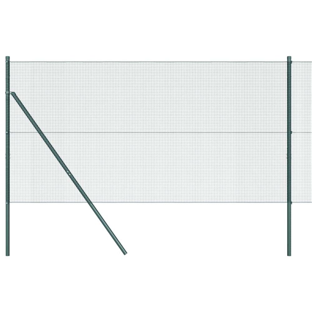 vidaXL Clôture en fils soudés pour fixation au sol 50 x 1 m Vert