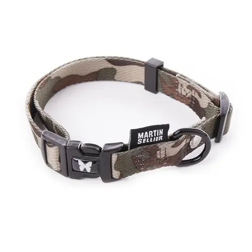 Jardin chez vous:Collier Camouflage marron pour chien - 2x40/55 cm