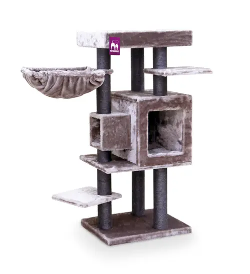 Une idée maline pour le jardin：Arbre à chat coloris marron Petrebels Cleopatra 134 – 55 x 45 x 134 cm