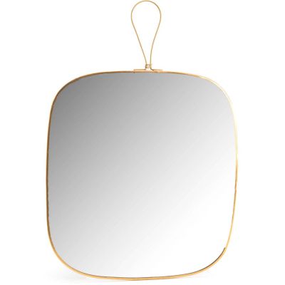 Miroir en verre et métal doré James (27 x 39 cm)