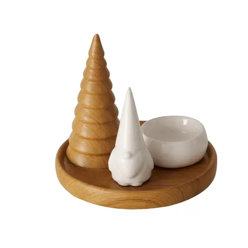 Le compagnon de vos extérieurs:Bougeoir rond en céramique blanche Amira - Ø 13 x H 12 cm