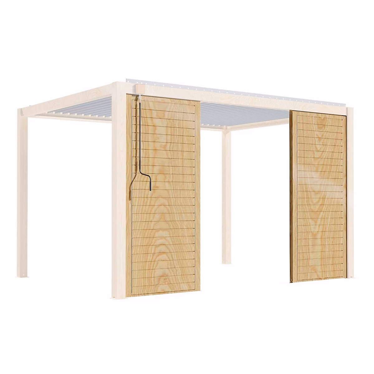 Claustra bois pour pergola bioclimatique corato et sapri (2 – 39 × 1 m) Oviala