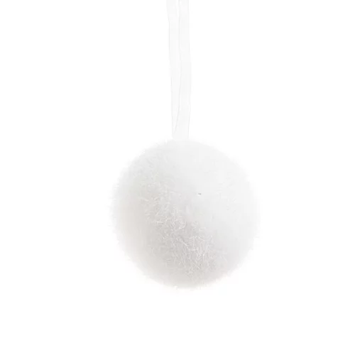 Pour faciliter la vie dehors：Boule de neige blanche à suspendre Ø 6 cm