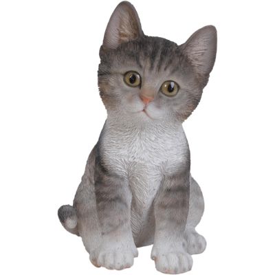 Chaton en résine 20 cm Kitten (Gris)