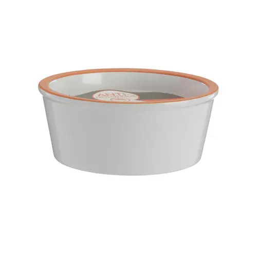 Jardin pratique:Bougie en cire blanche dans coupelle terracotta Estivade - Ø 12 cm