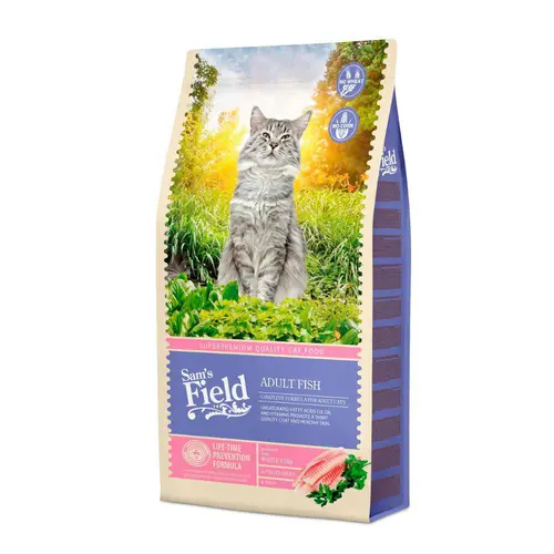 Jardin et nature:Croquette pour chat adulte au poisson Sam's Field - 7,5 kg