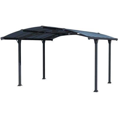 Carport en aluminium et polycarbonate Arcadia (4.35 x 3.59 m)