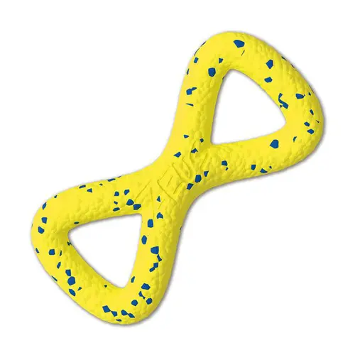 Nature jardin:Jouet pour chien en caoutchouc naturel coloris jaune traction Zeus Nitro Tugger
