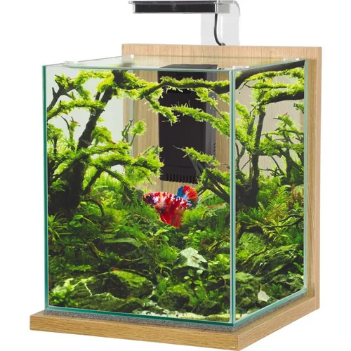 Les indispensables du jardin:Kit aquarium Jalaya XL coloris chêne clair Zolux – 25 x 25 x 30 cm