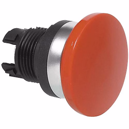 Bouton champignon BACO L21AD04 22 | 3 mm – anneau plastique chromé – jaune
