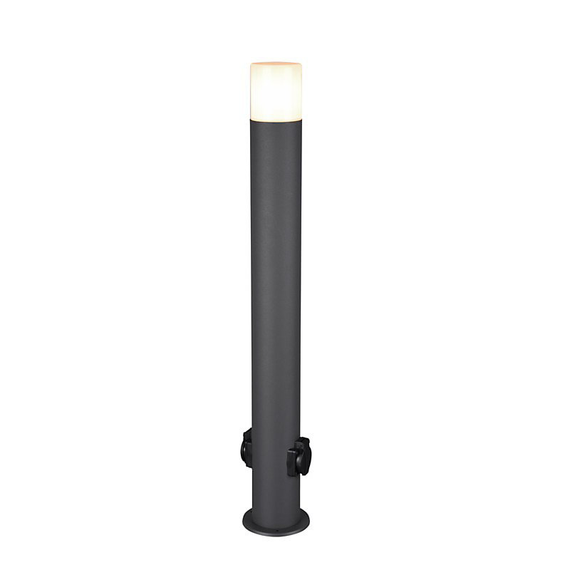 Borne extérieure 80 cm anthracite avec 2 prises – Trio | Hoosic