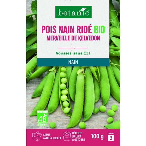Pour mieux vivre dehors：Graines de pois nain merveille de kelvedon bio botanic® - graines à semer