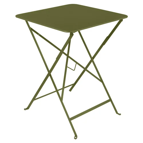 Pour un jardin bien organisé:Table pliante Bistro coloris pest en acier Fermob - 57 x 57 x 74 cm