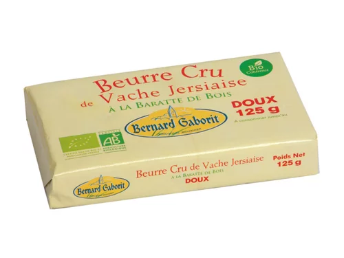 Sélection pratique：Beurre doux cru de vache Jersiaise bio Gaborit - 125 g