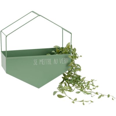 Cache-pot en métal hexagonal (Se mettre au vert)