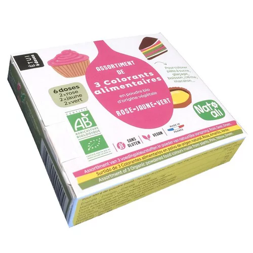 À avoir pour l’extérieur：Colorants alimentaires assortiment Natali 3x10g