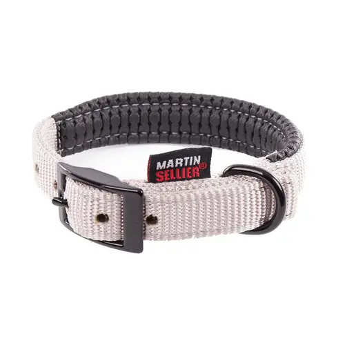Le petit plus pour l’extérieur:Collier droit Confort pour chien coloris gris - 2,5x65 cm