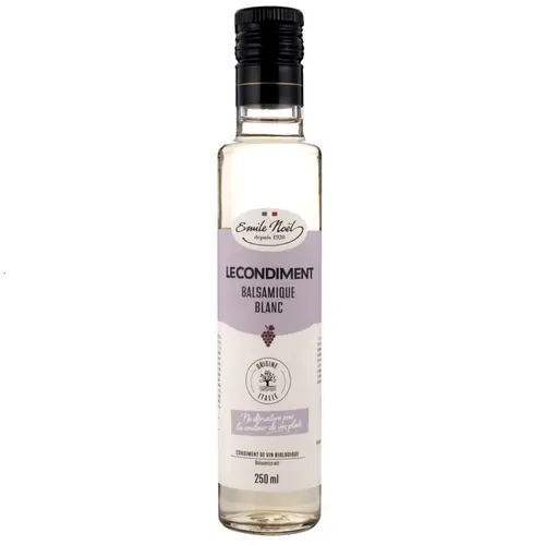 Malin pour le jardin：Vinaigre balsamique blanc bio Émile Noël - 250 ml
