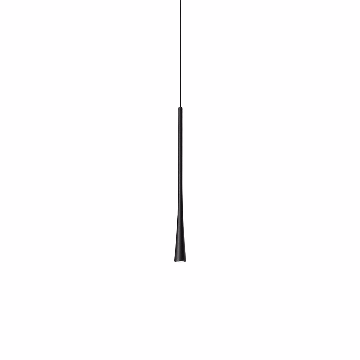 Dafne – Suspension LED noire 7W 3000K IP20, Plafonnier LED design minimaliste en aluminium, Alimentation incluse, Max L. 145cm