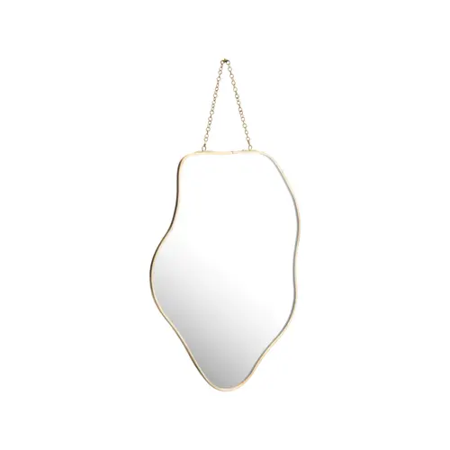 Une sélection pour l’extérieur：Miroir doré en verre Organic - 20 x 35 cm