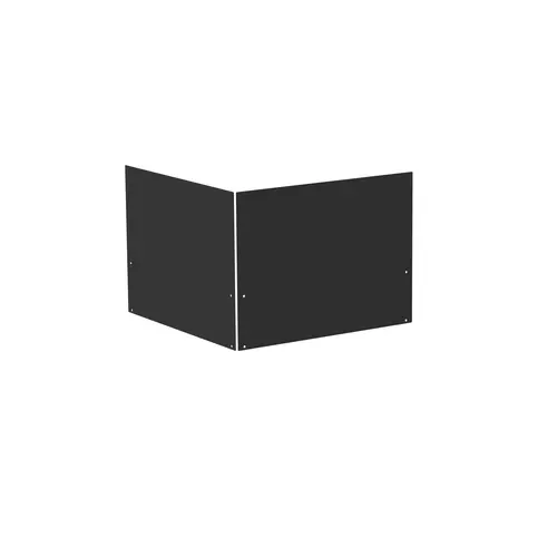 Idéal pour vos extérieurs:Habillage arrière crédence angle meuble noir Le Marquier - L 55 x P 55 x H 40 cm