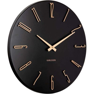 Horloge murale en métal Esmerado 40 cm (Noir)