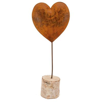 Coeur en métal effet rouillé (Unitaire )