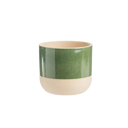 Jardin à vivre:Cache-pot Sandstone en grès vert - Ø 13,3 x 11,8 cm