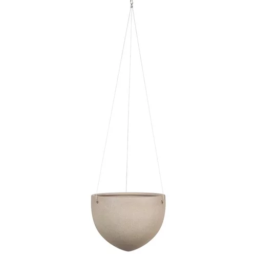 Jardin fonctionnel：Suspension en céramique taupe Scheurich 845 Taupe stone - Ø 18 cm