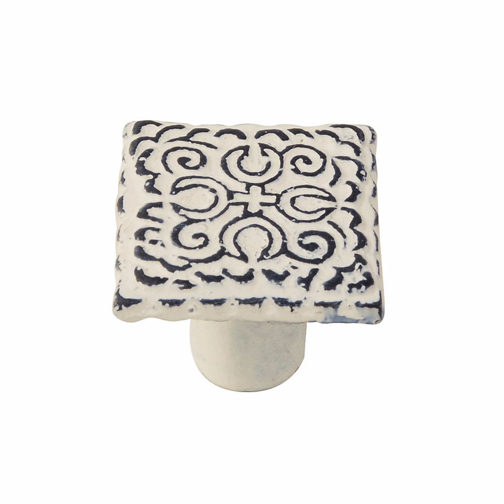 Bouton de meuble fer diamètre 32 × 32 mm en fer vieilli patiné beige lot de 24 piéces