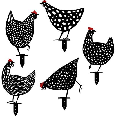 Animaux décoratifs en métal Garden (Poules)