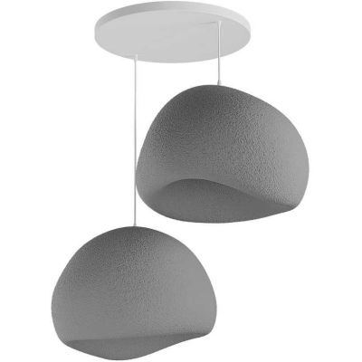 Suspension 2 abats jour Wabi Sabi Barecasts (Gris)