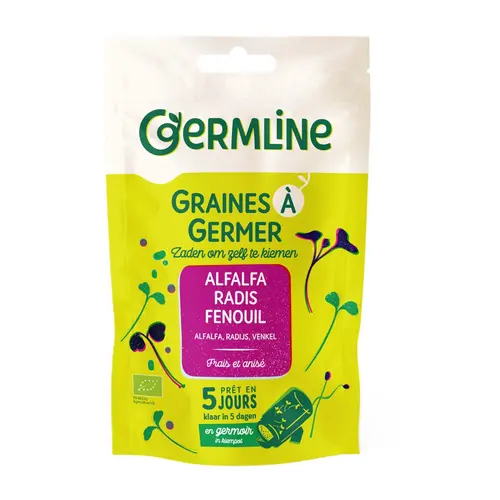 Jardin simple:Graines à germer bio alfa, radis, fenouil - 150 g