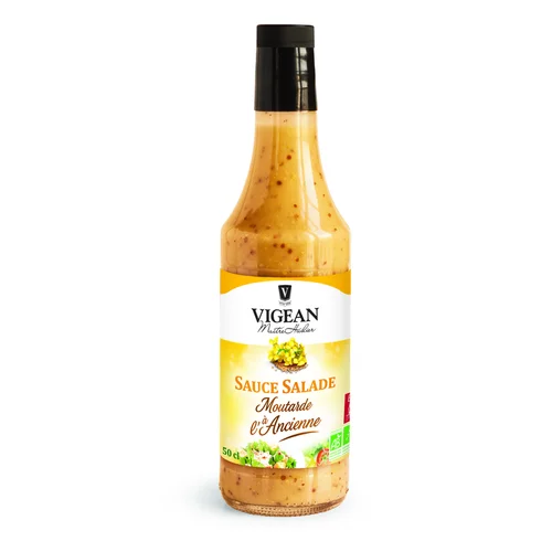 Autour du jardin：Sauce salade à la moutarde bio en bouteille de 50 cl