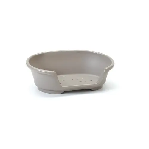 Maison et extérieur:Corbeille pour chien en plastique gris Savic modèle Cosy Air 78 cm (fond du panier) - 90 x 60 x 26 cm